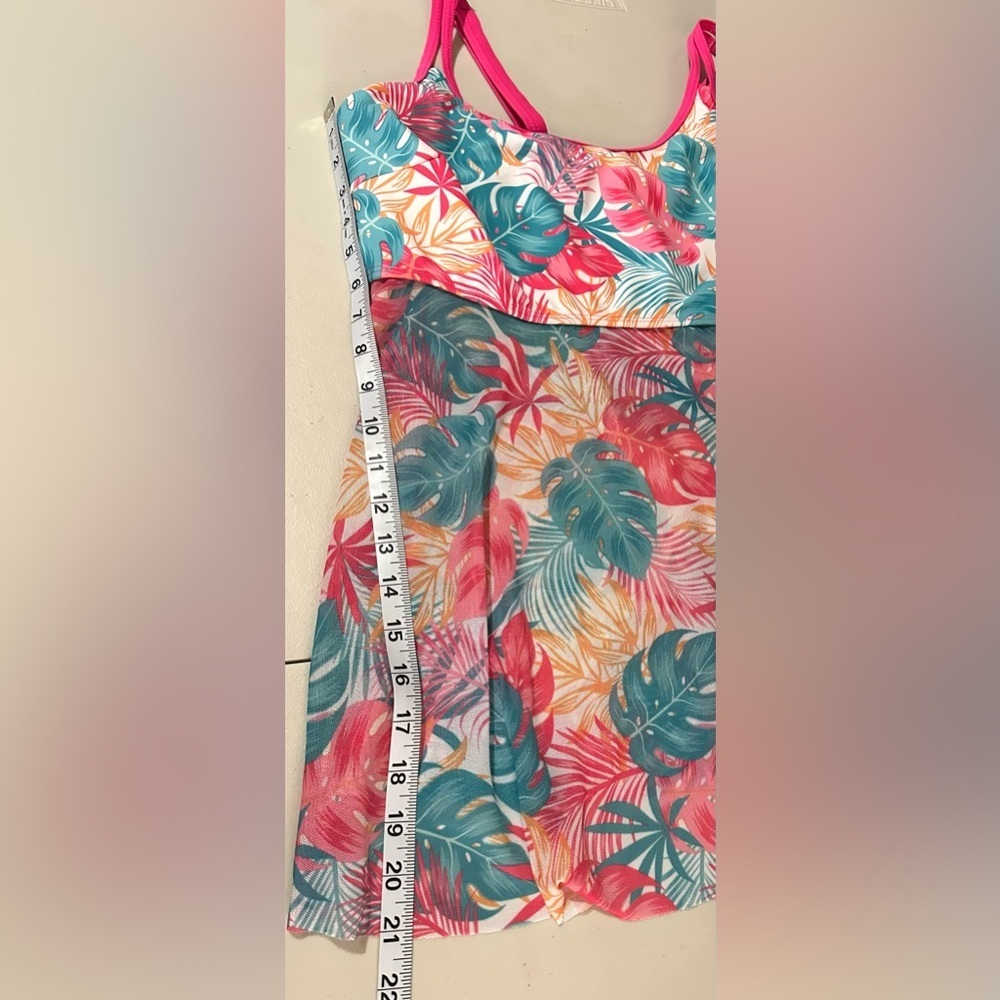 Pink and Blue Floral Swim tankini  with Fit-and-Flare Design ☀️🌴 - Picture 8 of 12